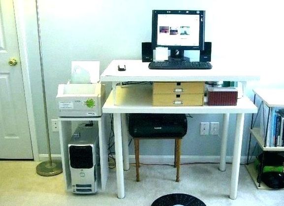 dual monitor computer desk