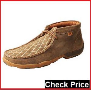 twisted x men's driving mocs steel toe lace-up work shoes